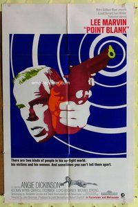 e683 POINT BLANK one-sheet movie poster '67 Lee Marvin, Angie Dickinson