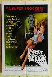 e684 POINT OF TERROR one-sheet movie poster '71 demons of the mind!