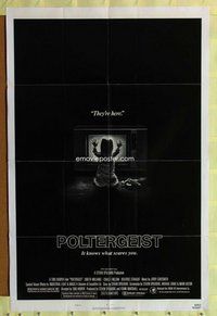 e685 POLTERGEIST style B one-sheet movie poster '82 Tobe Hooper, They're here!