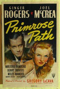 e694 PRIMROSE PATH one-sheet movie poster '40 Ginger Rogers, Joel McCrea