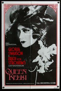 e706 QUEEN KELLY one-sheet movie poster 1985 Erich von Stroheim, Swanson