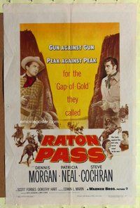 e716 RATON PASS one-sheet movie poster '51 Dennis Morgan, Patricia Neal