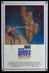 e738 RIGHT STUFF one-sheet movie poster '83 classic first astronauts!