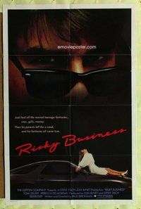 e740 RISKY BUSINESS int'l one-sheet movie poster '83 Tom Cruise, different!