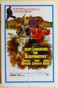 e766 SCALPHUNTERS one-sheet movie poster '68 Burt Lancaster, Ossie Davis