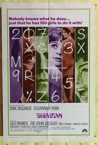 e773 SEBASTIAN one-sheet movie poster '68 Dirk Bogarde, Susannah York