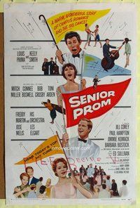 e779 SENIOR PROM one-sheet movie poster '58 Louis Prima, rock 'n' roll!