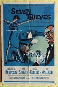 e786 SEVEN THIEVES one-sheet movie poster '59 Ed G. Robinson, Joan Collins