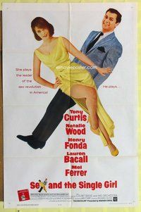 e787 SEX & THE SINGLE GIRL one-sheet movie poster '65 Curtis, Natalie Wood