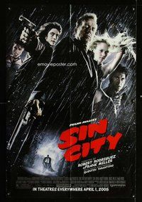 e797 SIN CITY DS advance one-sheet movie poster '05 Frank Miller, Rodriguez