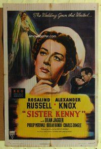 e799 SISTER KENNY one-sheet movie poster '46 James Montgomery Flagg art!