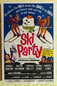 e801 SKI PARTY one-sheet movie poster '65 Frankie Avalon, Dwayne Hickman