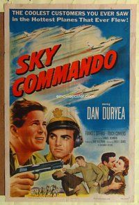 e803 SKY COMMANDO one-sheet movie poster '53 Dan Duryea, Korean War!