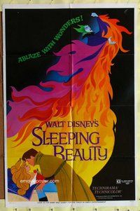 e809 SLEEPING BEAUTY style A one-sheet movie poster R70 Disney classic!
