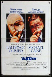 e811 SLEUTH one-sheet movie poster '72 Laurence Olivier, Michael Caine