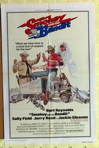 e812 SMOKEY & THE BANDIT one-sheet movie poster '77 Burt Reynolds, Field