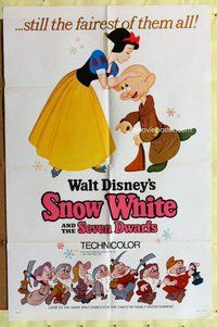 e815 SNOW WHITE & THE SEVEN DWARFS style A one-sheet movie poster R67 Disney