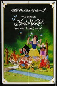 e814 SNOW WHITE & THE SEVEN DWARFS one-sheet movie poster R83 Disney