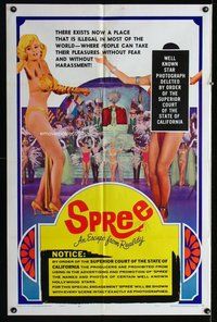 e831 SPREE style C one-sheet movie poster '67 Jayne Mansfield, Las Vegas!