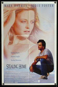 e842 STEALING HOME one-sheet movie poster '88 Mark Harmon, Jodie Foster