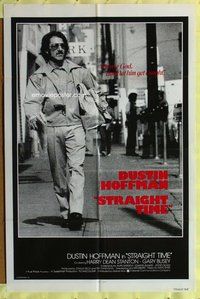 e845 STRAIGHT TIME int'l one-sheet movie poster '78 Hoffman, different image!