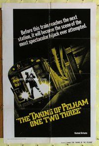 e867 TAKING OF PELHAM ONE TWO THREE int'l advance one-sheet movie poster '74