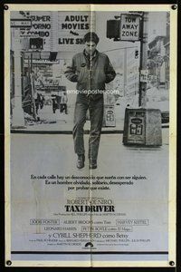 e872 TAXI DRIVER Spanish/U.S. one-sheet movie poster '76 Robert De Niro, Scorsese