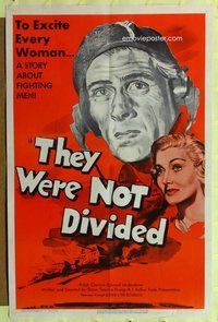 e881 THEY WERE NOT DIVIDED one-sheet movie poster '51 Lee