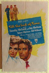e888 TILL THE END OF TIME one-sheet movie poster '46 McGuire, Mitchum