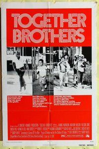 e890 TOGETHER BROTHERS one-sheet movie poster '74 shot down in the ghetto!