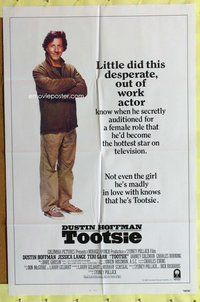 e897 TOOTSIE solo style int'l 1sh '82 full-length Dustin Hoffman was desperate for work!