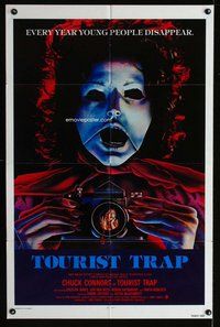 e900 TOURIST TRAP one-sheet movie poster '79 Charles Band, wacky horror!