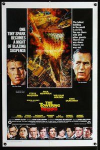 e902 TOWERING INFERNO int'l one-sheet movie poster '74 McQueen, Paul Newman