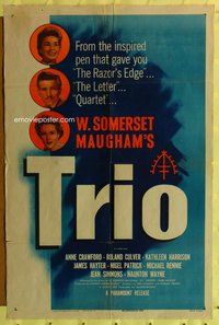 e905 TRIO one-sheet movie poster '50 Somerset Maugham, Anne Crawford