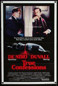 e911 TRUE CONFESSIONS int'l one-sheet movie poster '81 Robert DeNiro, Duvall