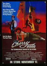 e157 CHERRY 2000 video one-sheet movie poster '87 Melanie Griffith sci-fi!