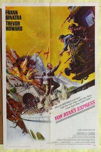e942 VON RYAN'S EXPRESS one-sheet movie poster '65 Frank Sinatra, Howard