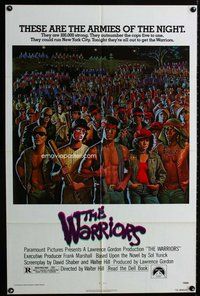 e948 WARRIORS one-sheet movie poster '79 Walter Hill, teen gangs!
