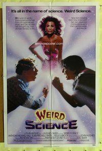 e951 WEIRD SCIENCE one-sheet movie poster '85 Hughes, sexy Kelly LeBrock!