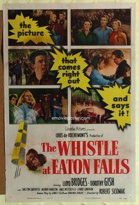e961 WHISTLE AT EATON FALLS one-sheet movie poster '51 Robert Siodmak