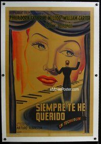 f238 I'VE ALWAYS LOVED YOU linen Argentinean movie poster '46