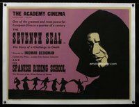 f255 SEVENTH SEAL linen British quad movie poster '57 Ingmar Bergman