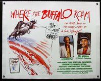 f256 WHERE THE BUFFALO ROAM linen British quad movie poster '80