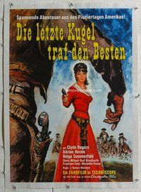 f186 SEVEN HOURS OF GUNFIRE linen German movie poster '65 cool image!
