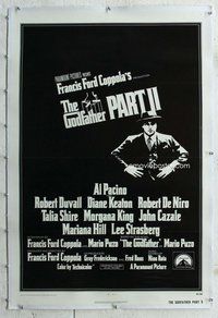 f365 GODFATHER 2 linen one-sheet movie poster '74 De Niro, Coppola, Al Pacino