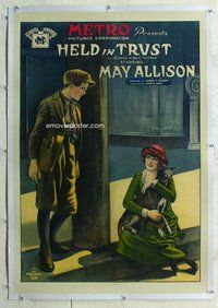 f378 HELD IN TRUST linen one-sheet movie poster '20 May Allison stone litho!