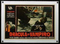 f202 HORROR OF DRACULA linen Italian photobusta movie poster '58 best!