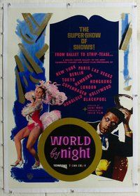 f209 WORLD BY NIGHT linen 1sh 1962 Luigi Vanzi's Il Mondo di notte, Italian showgirls!