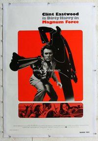 f410 MAGNUM FORCE linen int'l one-sheet movie poster '73 Eastwood,Dirty Harry