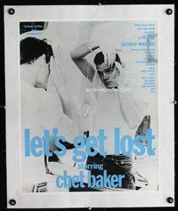 f268 LET'S GET LOST linen special 17x21 movie poster '88 Chet Baker